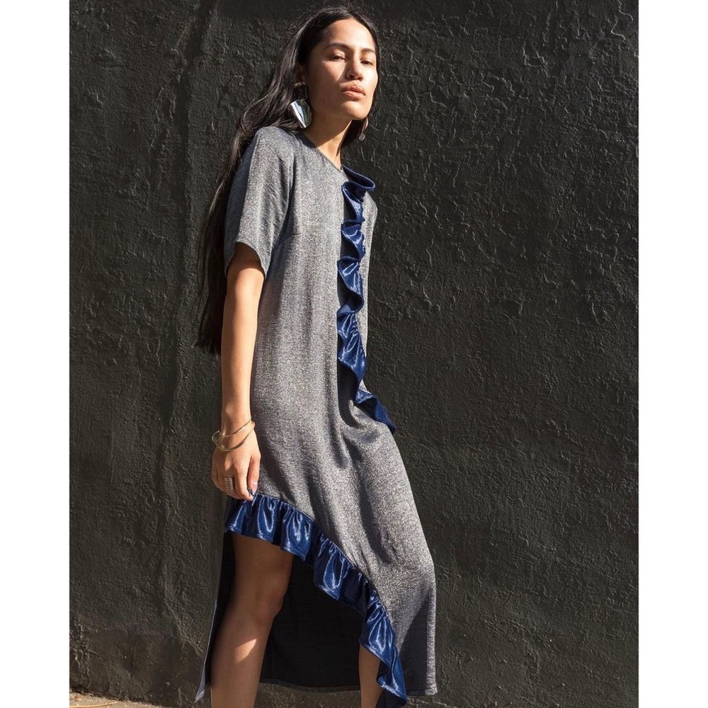 Silvae silver assymetrical dress